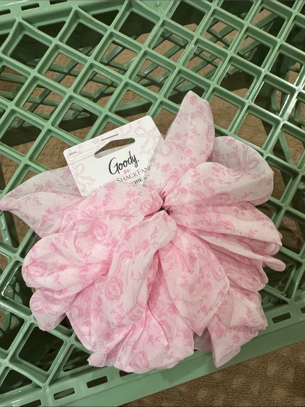 LoveShackFancy x Goody Pink Floral Oversized Scrunchie